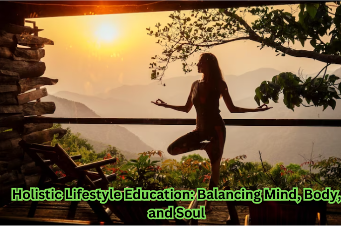 "Holistic lifestyle education concept – Achieving balance for mind, body, and soul."