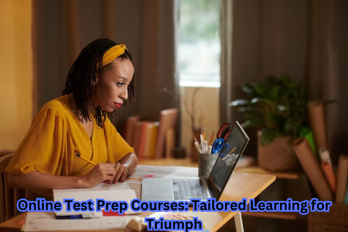 "Student studying with online test prep materials – Excel in exams with our tailored online test prep courses."