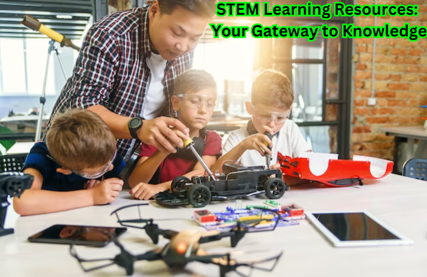"Diverse group of students engrossed in STEM Learning Resources, showcasing the dynamic and interactive nature of innovative education."